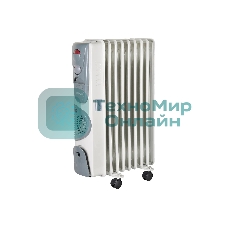 Обогреватель масляный EUROLUX ОМ-EU-9НВ (9 секций) белый, 2400 Вт, 30 м2, термостат 67/3/17