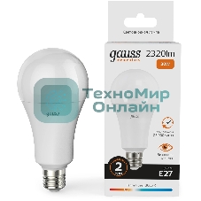 Лампа светодиодная Gauss Elementary A67 30Вт цок.: E27 груша 220B св. свеч. бел. теп. А67 (упак.: 10 шт)