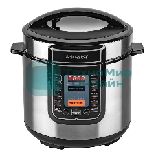 Скороварка-мультиварка электрическая Endever Vita-132, черный/стальной, мощность 1200 Вт, емкость 6л, 16 авторежимов работы, книга рецептов, 2 шт/уп.