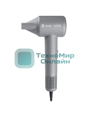 Фен LEONORD LE-1219 серый, 1800 Вт, ионизация