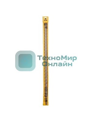 Бур по бетону Denzel двойная спираль, Cobalt W-tip, 20x600 мм, SDS PLUS
