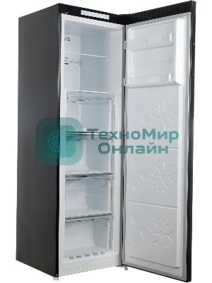 Морозильная камера Maunfeld MFFR170SB, черный, 206л, 4 ящика, 2 полки