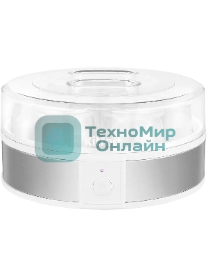 Йогуртница Kitfort КТ-6405 20Вт 7б. 180 мл упр.:механич. серебристый/белый