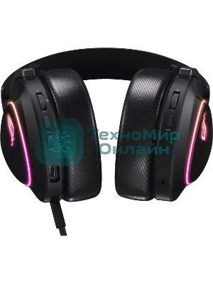 Гарнитура ASUS ROG Delta II чёрный, беспроводная + проводная, Bluetooth, подсветка
