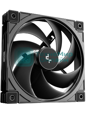 Вентилятор для корпуса Deepcool FD12 V2 120х120x25 черный 4-pin 35.6дБ (R-FD12V2-BKNPN1-G) Ret