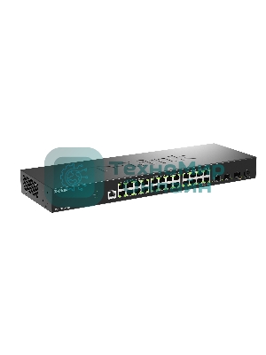 Коммутатор D-Link DGS-1210-28X/ME/C1A, 24×1 Гбит/с + 4×10 Гбит/с SFP+, управляемый