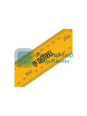 Угольник Denzel стальной, 200 мм х 300 мм, ультрафиолетовая печать (измерительная шкала)