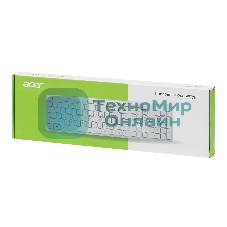 Клавиатура проводная Acer OKW123, USB, белый