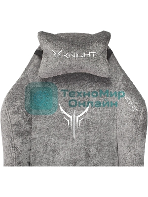 Кресло Бюрократ Knight N1 Fabric серый, ткань, 120 кг, механизм качания