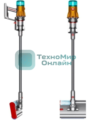 Пылесос вертикальный Dyson V12S Detect Slim Submarine 485350-01 золотой/серый металлик, питание от аккумулятора, 150 Вт, уборка сухая/влажная, пылесборник 0.35 л