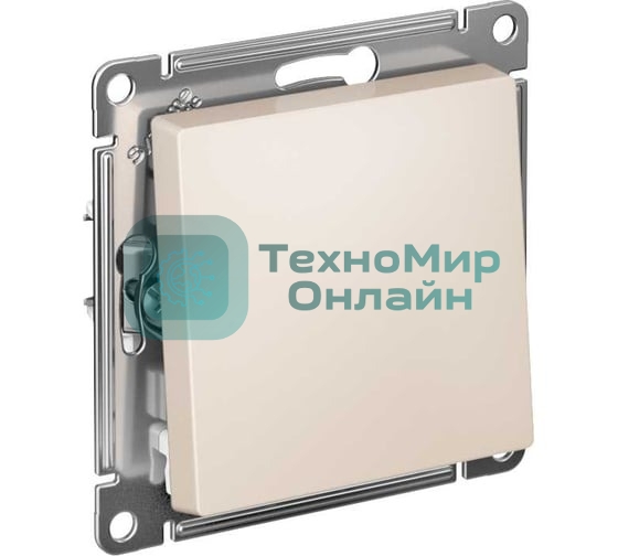 Выключатель 1-клавишный, сх.1, 10АХ, механизм, бежевый