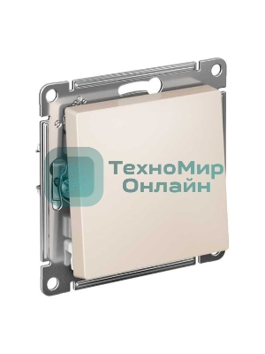 Выключатель 1-клавишный, сх.1, 10АХ, механизм, бежевый