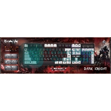 Клавиатура проводная Defender Dark Knight GK-077, USB, черный/белый