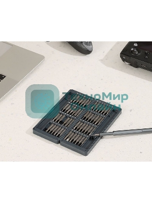 Набор прецизионных отверток Deli DL241057 (отвертка + 56 бит), сталь S2 + Cr-V