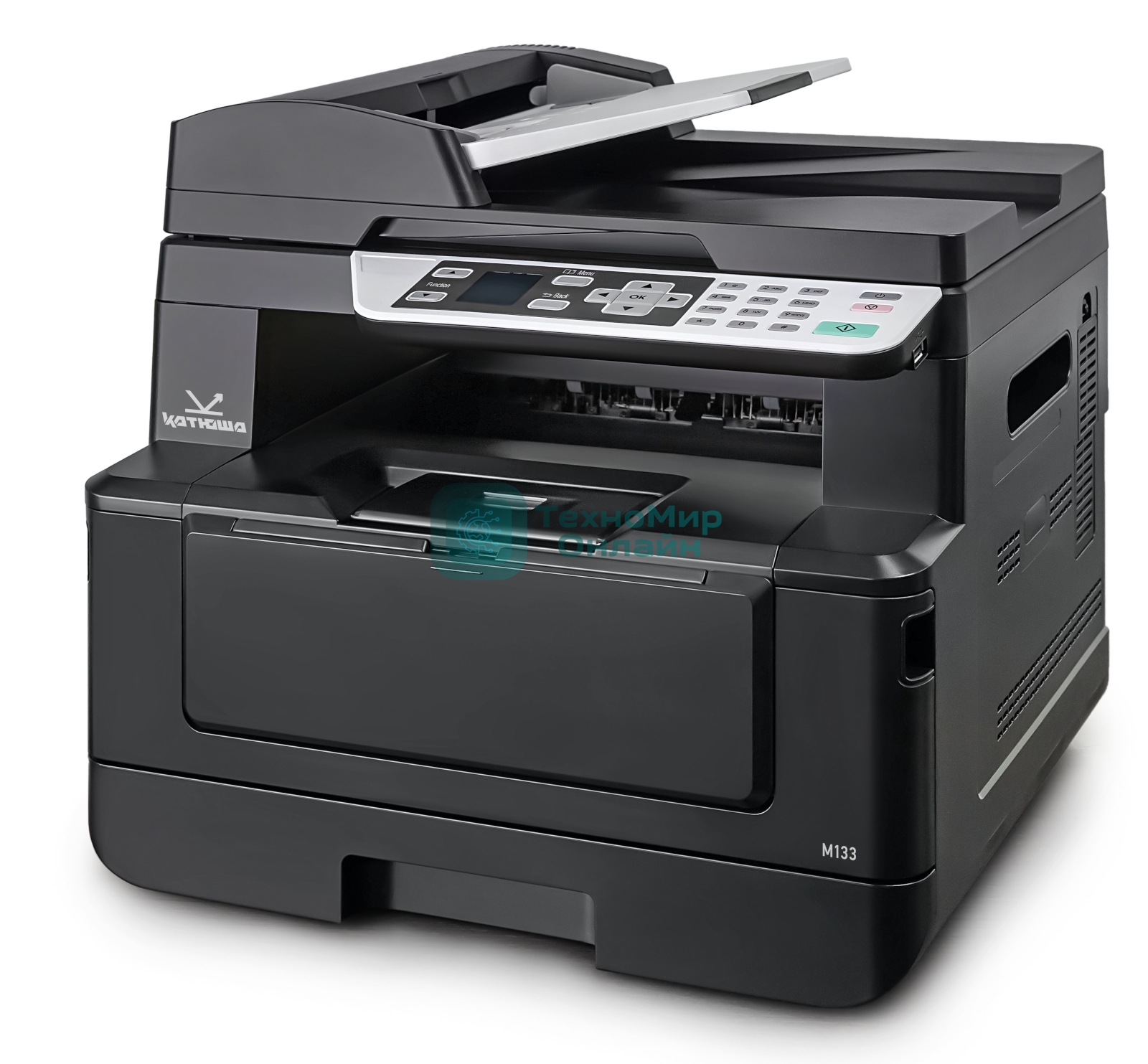 МФУ лазерное Катюша M133 (M133-512), A4, ч/б, печ. до 33 стр/мин., скан. до 20 стр/мин., 1200 x 1200 dpi (печать) 600x600dpi (скан.), USB, RJ-45