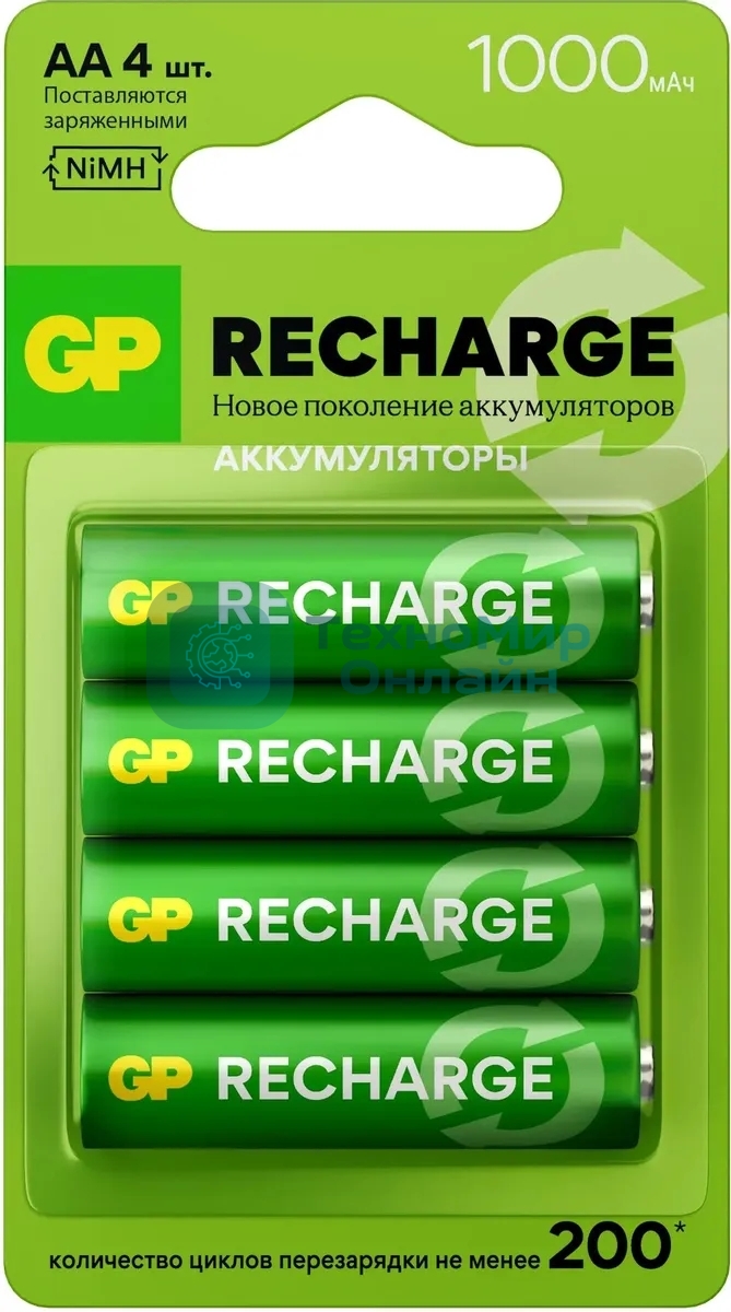 Аккумулятор GP Smart Energy AA NiMH 1000mAh (4шт)