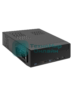 Компьютерный корпус Desktop ExeGate MI-208U2-M450 (mini-ITX/mATX, БП M450 с вент. 8см, 1хUSB+2хUSB 3.0, аудио, черный)