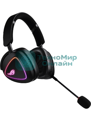 Гарнитура ASUS ROG Delta II чёрный, беспроводная + проводная, Bluetooth, подсветка