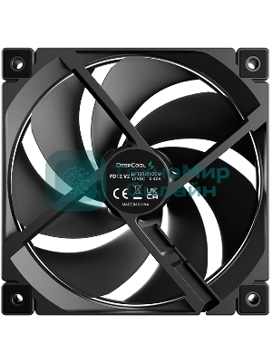Вентилятор для корпуса Deepcool FD12 V2 120х120x25 черный 4-pin 35.6дБ (R-FD12V2-BKNPN1-G) Ret