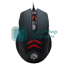 Мышь проводная Qumo Crypt M57 черный, 3200 dpi, USB, кнопки - 6
