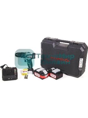 Дрель-шуруповерт ИНТЕРСКОЛ DAU-13/36V 50, 36 В, 2 Ач, 50 Нм, бесщеточный, ударный