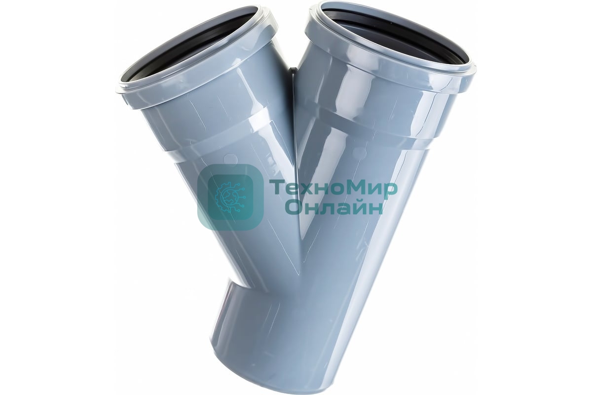 Тройник канализационный (полипропилен) 110x110/45град.