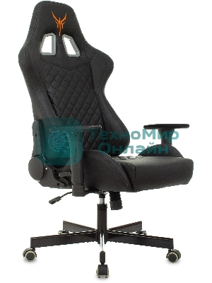 Кресло Knight ARMOR черный, экокожа, 120 кг, механизм качания