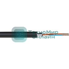 Кабель балансный микрофонный 100 м, 24 AWG, FRNC/LSZH, 0.2 мм2, диаметр 3.7мм, экран, медь 25 x 0.1 мм, черный, бухта