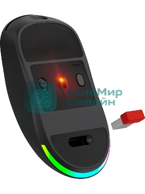 Мышь беспроводная/проводная Defender Elite GM-212 черный, 26000 dpi, радиоканал, Bluetooth, USB, кнопки - 6