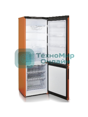 Холодильник Бирюса T6127 оранжевый двухкамерный 245/100л морозилка снизу