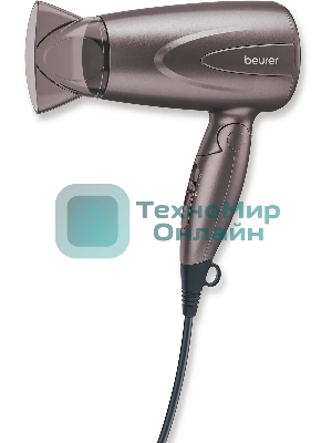 Фен Beurer HC17 серый, 1300 Вт, компактный, ионизация