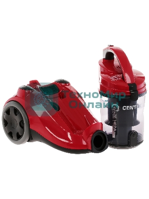 Пылесос Centek CT-2530 красный/черный, 400/2300 Вт, уборка сухая, пылесборник контейнер 2 л