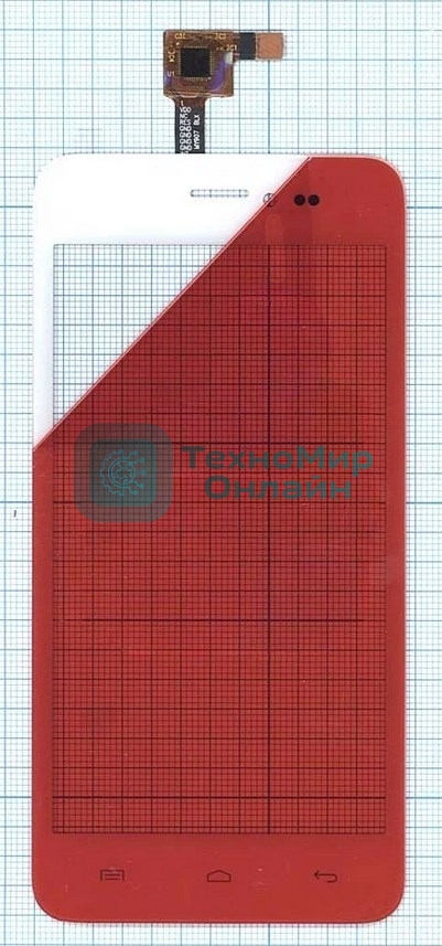 Сенсорное стекло (тачскрин) для Explay Craft, белое