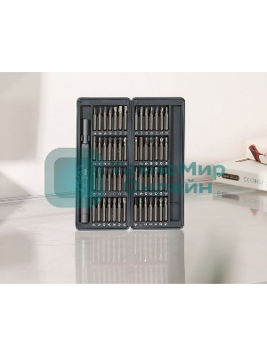 Набор прецизионных отверток Deli DL241057 (отвертка + 56 бит), сталь S2 + Cr-V