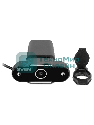 Веб-камера SVEN IC-915 1280x720, 30 кадр/с, USB Type-A, микрофон, шторка приватности, универсальное крепление