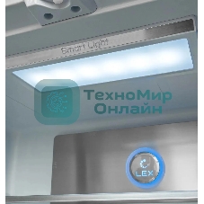 Холодильник Lex LCD505BlID черная сталь трехкамерный 321/144л морозилка снизу, No Frost, Side-by-Side