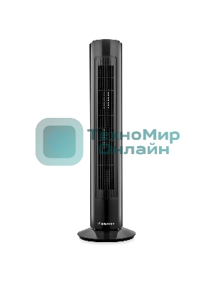 Колонный вентилятор BRAYER BR4952BK, механич.упр., вращение 90°, мощность 50Вт, защита от перегрева
