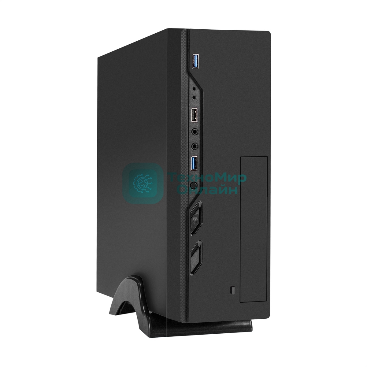 Компьютерный корпус Desktop ExeGate MI-208U2-M450 (mini-ITX/mATX, БП M450 с вент. 8см, 1хUSB+2хUSB 3.0, аудио, черный)