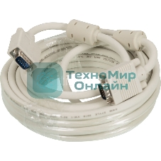 Кабель SVGA Ningbo CAB016S-10m VGA HD15 (m)/VGA HD15 (m) 10м феррит.кольца (CAB016S-10M-BR)