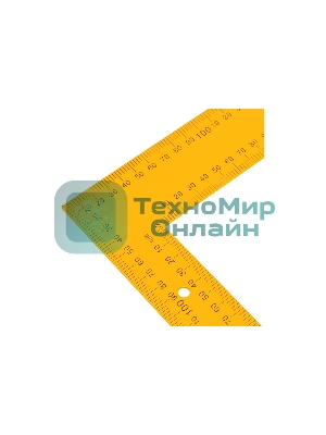 Угольник Denzel стальной, 400 мм х 600 мм, ультрафиолетовая печать (измерительная шкала)