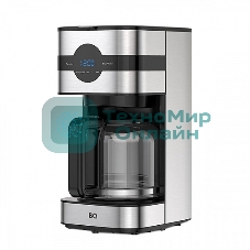 Кофеварка капельная BQ CM2002 стальной/черный, исп. кофе - молотый, 1.5 л, 900 Вт.