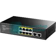 Коммутатор Cudy FS1010PG (L2) 8x100Мбит/с 2x1Гбит/с 8PoE+ 120W неуправляемый