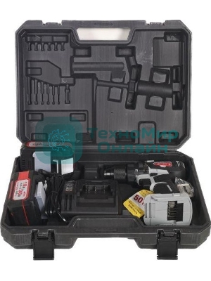 Дрель-шуруповерт ИНТЕРСКОЛ DAU-13/36V 50, 36 В, 2 Ач, 50 Нм, бесщеточный, ударный