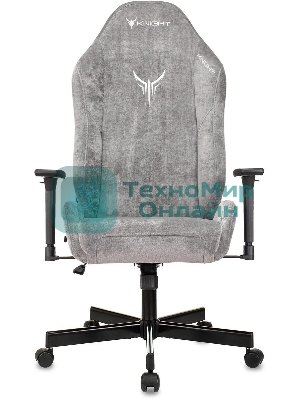 Кресло Бюрократ Knight N1 Fabric серый, ткань, 120 кг, механизм качания