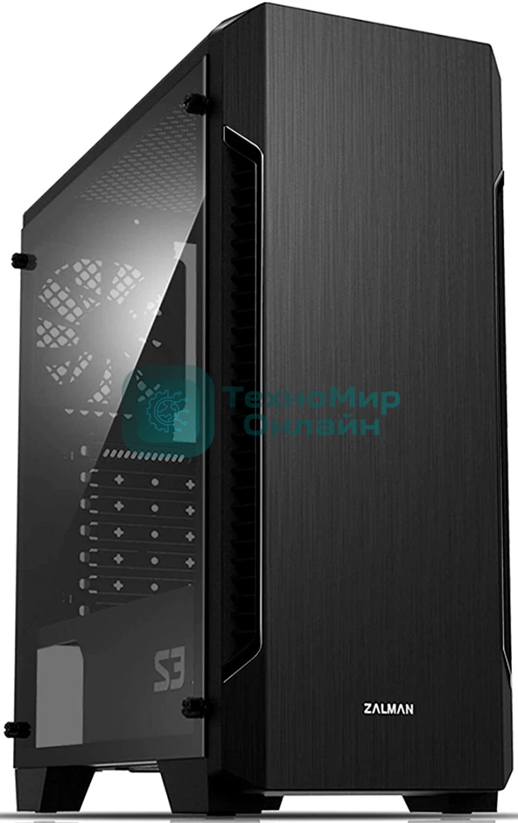 Компьютерный корпус MidiTower Zalman S3 TEMPERED GLASS WINDOW black