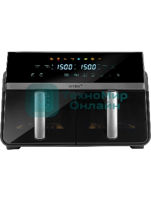 Аэрогриль Vitek VT-AF1001 черный, 2400 Вт, 10 л, сенсор, 8 программ