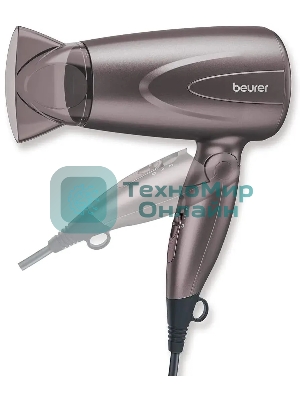 Фен Beurer HC17 серый, 1300 Вт, компактный, ионизация