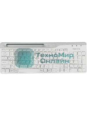Клавиатура беспроводная A4Tech Fstyler FBK25, USB, Bluetooth/Радиоканал, белый/серый