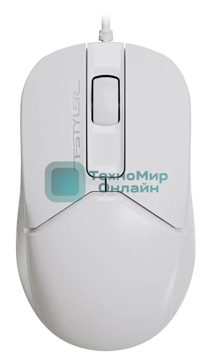 Мышь проводная A4Tech Fstyler FM12 белый, 1200 dpi, USB, кнопки - 3