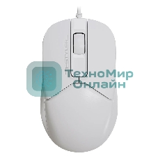 Мышь проводная A4Tech Fstyler FM12 белый, 1200 dpi, USB, кнопки - 3